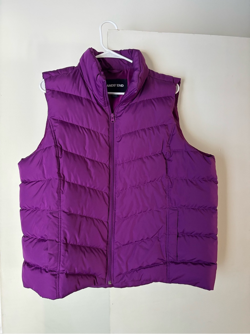 NWOT Lands' End Women's Bright Purple Quilted Puffer Vest size 1X